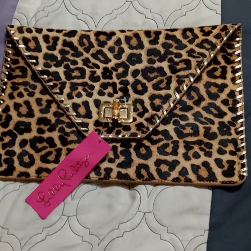 Lily Pulitzer leopard Clutch